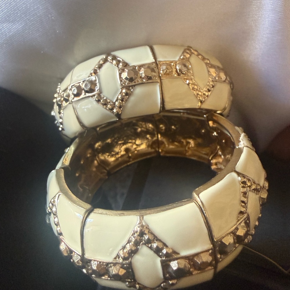 Charming Charlie Cream and Gold Bracelet Set-Makes a Sweet stack
